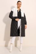 5185 Uzun Oversize Şişme Mont - Beyaz resmi